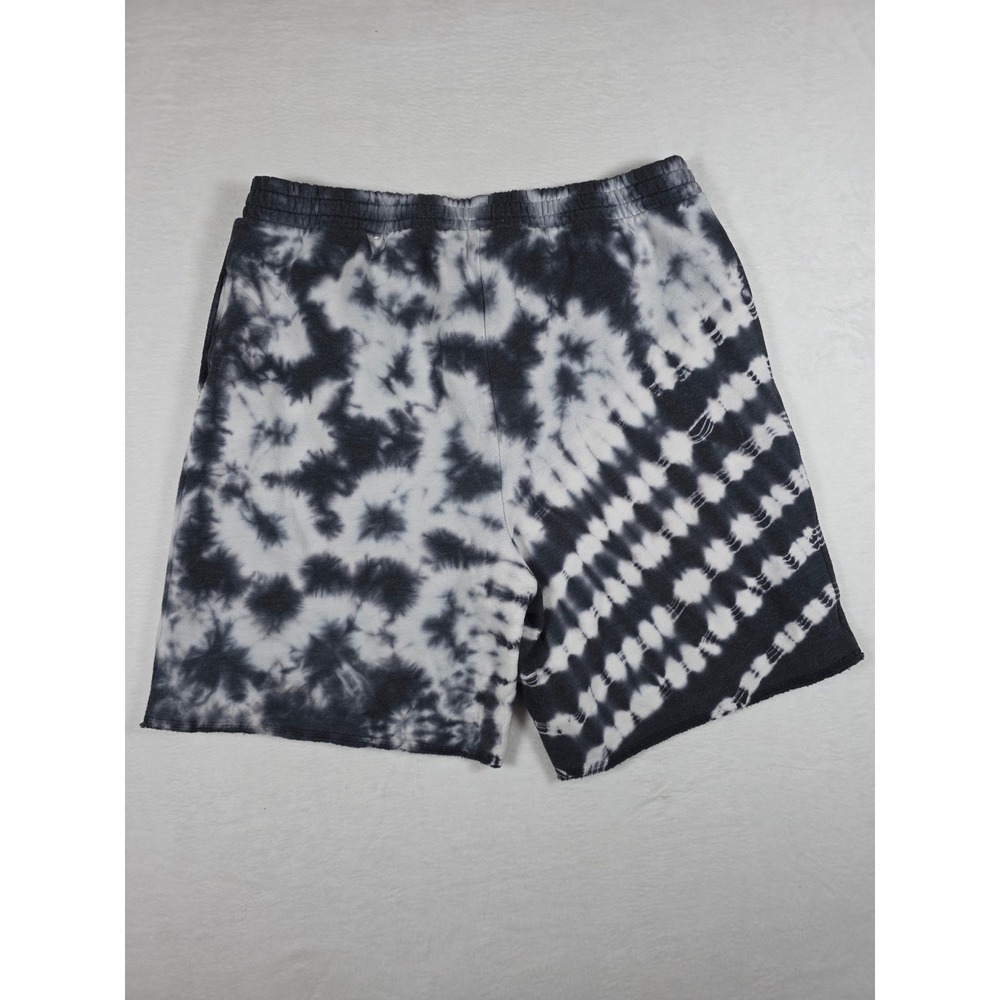 Aeropostale Tie Dye Baggy Fleece Bermuda Sweat Shorts Women's XL Black White - Picture 8 of 8